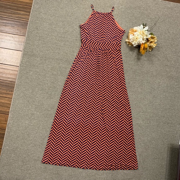 Loft Ann Taylor Chevron Print Maxi Dress XSmall - Picture 4 of 6